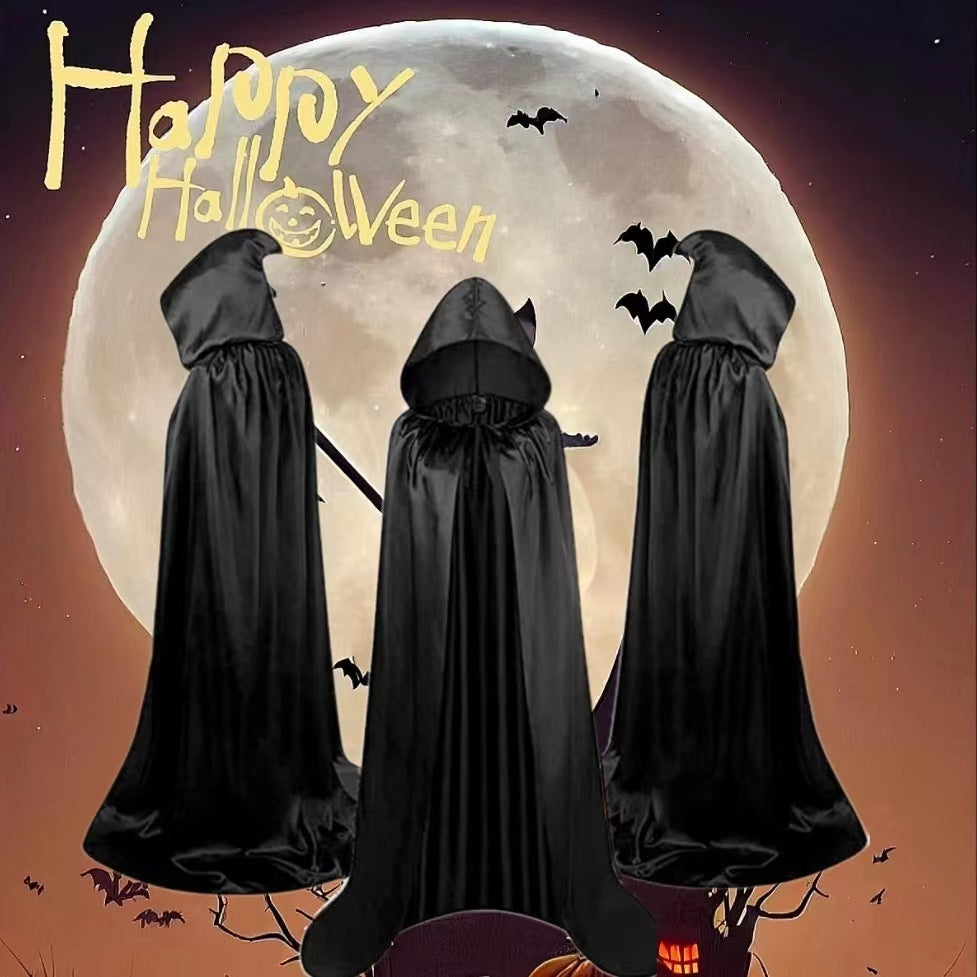 Halloween Cloak Costumes Wizard Cloak For Children Hooded Holidays null