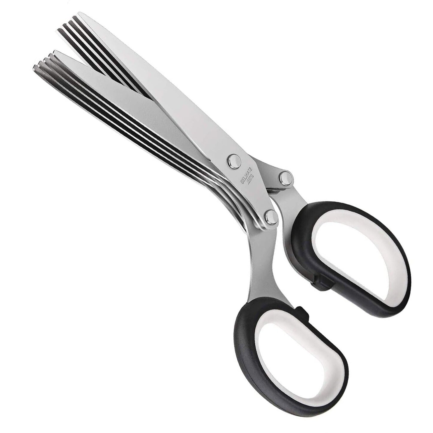 Herb Scissors With Multi Blades Stainless Steel Fast Cutting Shear Kitchen Tool Kitchen dealsniper-net