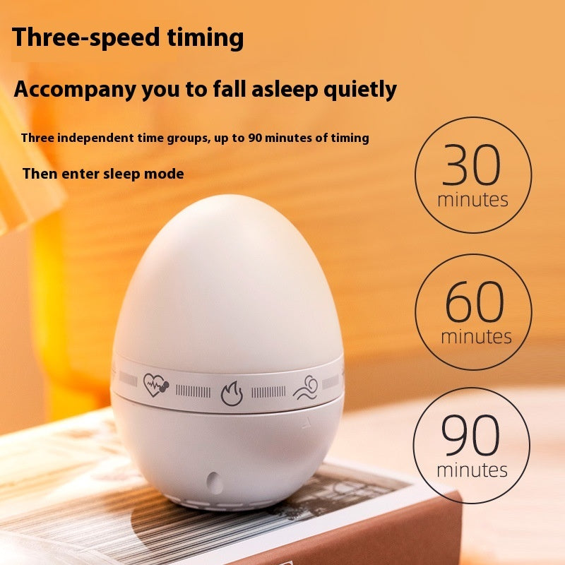 Egg-shaped Lamp Decompression White Noise Timing House dealsniper-net