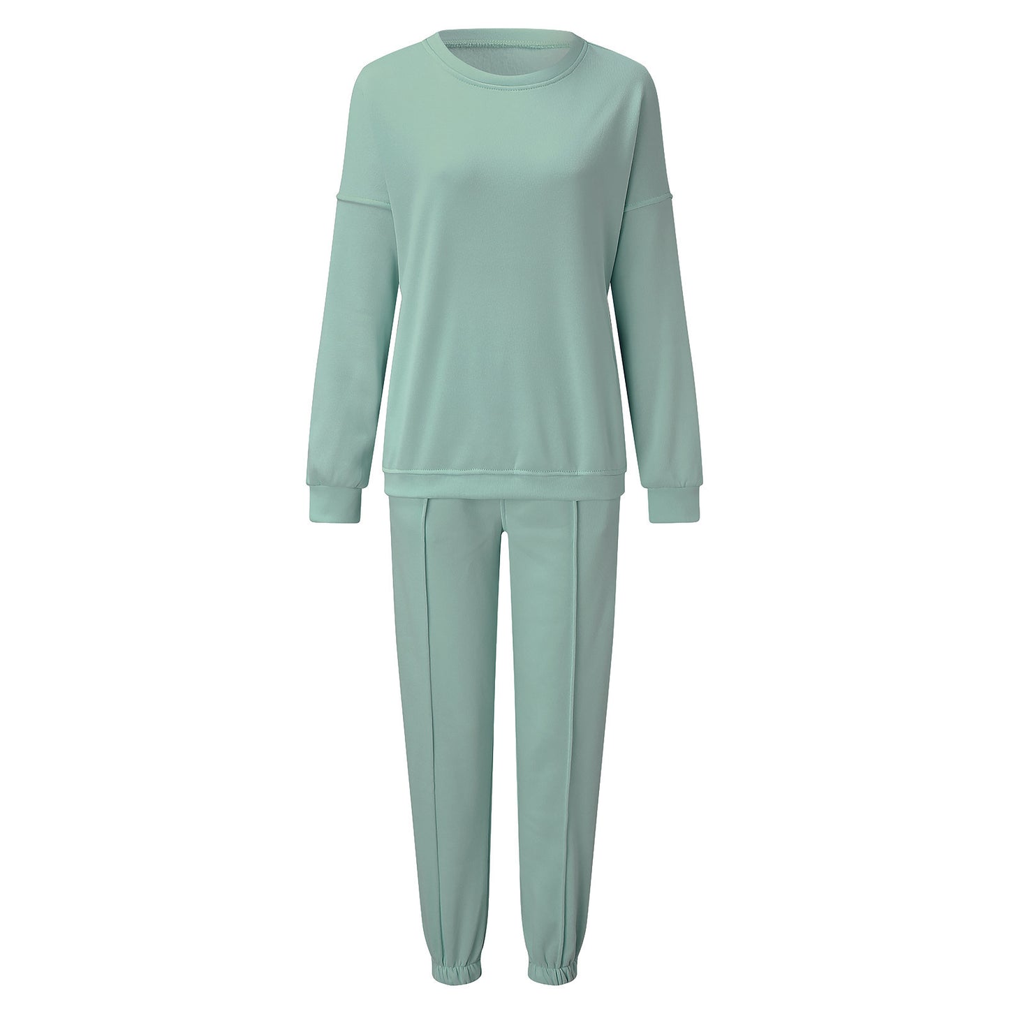 New Women's Loose Sports Casual Sweater Suit Women Gym From House Light Green L