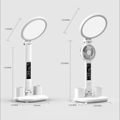 LED Clock Table Lamp USB Chargeable Dimmable Desk Lamp Gadgets dealsniper-net