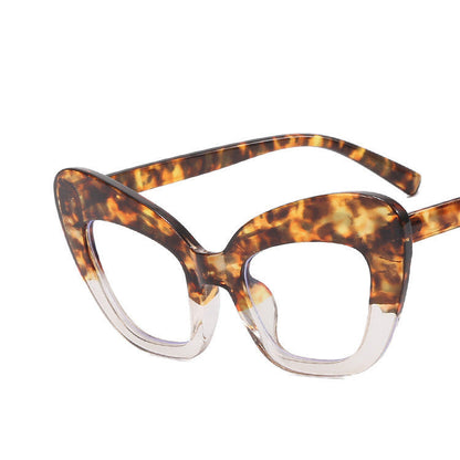 Ladies Fashion Cat Eye Sunglasses Versatile Frames Women DealSniper.net Tea bag flower transparent