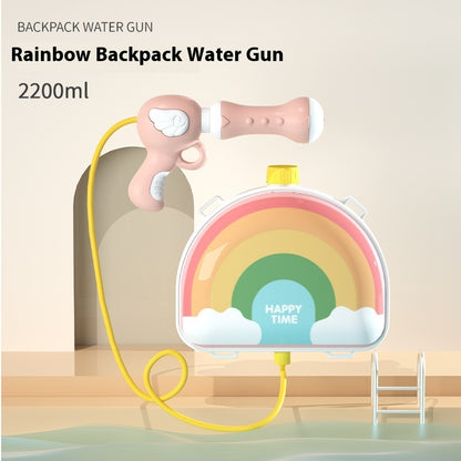 Children's Cartoon Backpack Water Gun Water Beach Toys Kids dealsniper-net 2200ml Rainbow