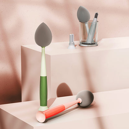Creative Cosmetic Egg Three-in-one Cup Brush Detachable House Gym From House