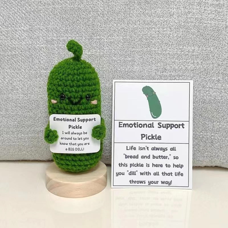 New Cute Positive Energy Pickle Doll Knitting Kids DealSniper.net Cucumber 1PCS
