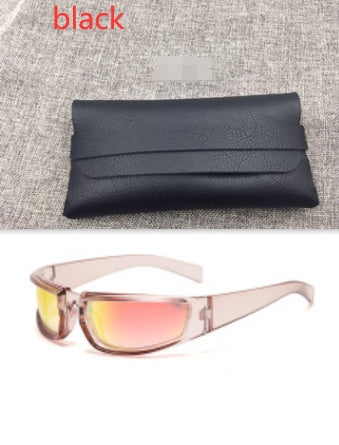 Fashion New Personality Cycling Sports Trend Sunglasses Men Gym From House Light tea red mercury C4 With glasses bag