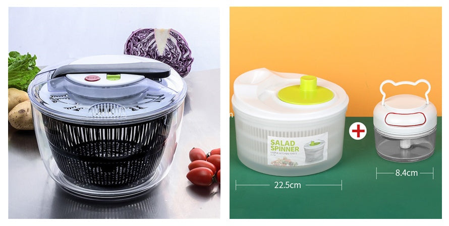 Useful Vegetables Fruits Dryer Salad Spinner Fruit Wash Clean Basket Kitchen DealSniper.net Plastic models B set