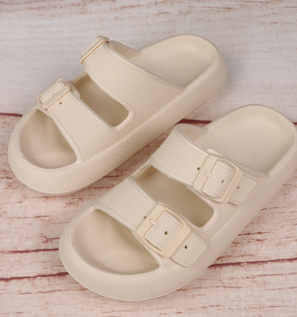 Summer Women Outdoor Indoor Thick-soled Eva Sandals And Slippers Women DealSniper.net Beige 35to36