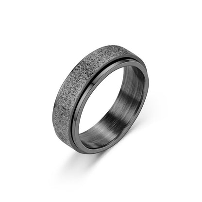 Anxiety Rings Rainbow Silver Color Relieve Stress Rings Jewelry Gym From House Black Size10
