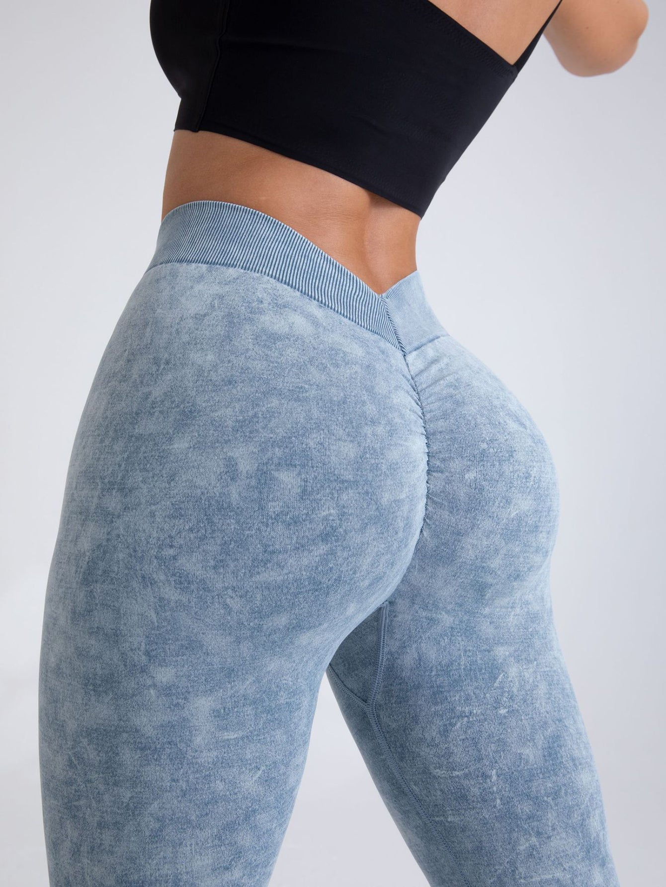 V-Back Scrunch Butt Workout Leggings Women Seamless Gym Women Gym From House