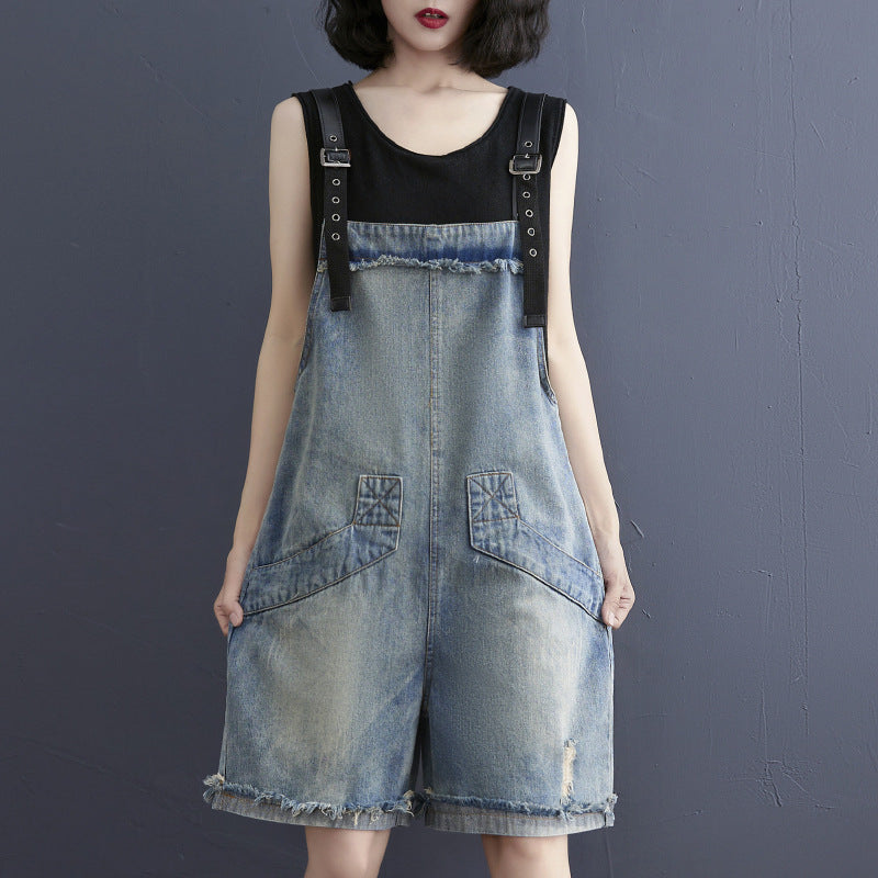 New Literary Large Size Fat Sister Jean Suspenders Female Women DealSniper.net