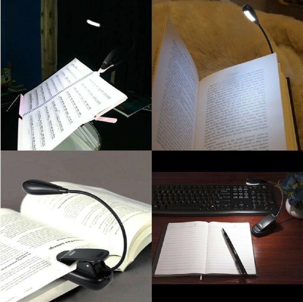 Flexible Clip On LED Light Lamp For Book Reading Tablet Laptop PC EReader House dealsniper-net