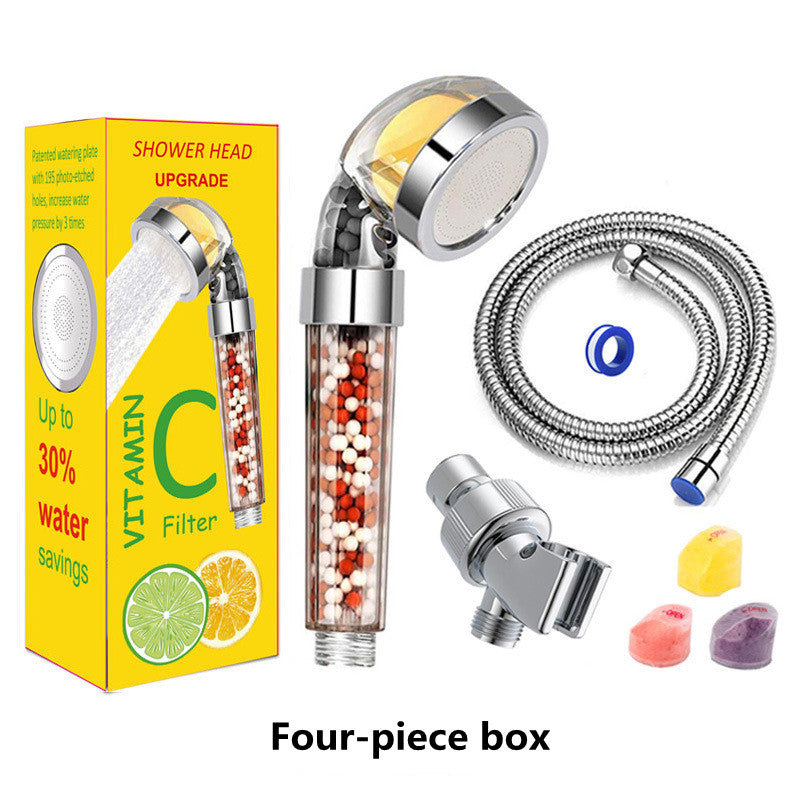 Bathroom Aroma Shower Head Vitamin C Lemon Scent Anion Shower Head Ai Recorder Gym From House Four piece box