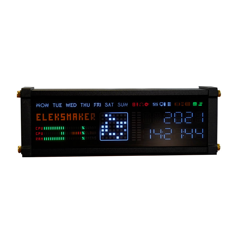 Creative Retro VFD Clock Electronic Time VFD Display Home Decor Gym From House Black USB