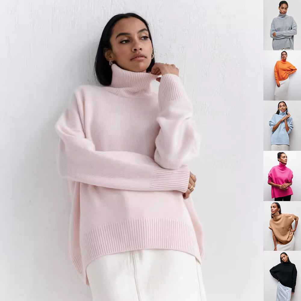 Winter Turtleneck Sweater Ins Solid Color Long Sleeve Pullover Women null