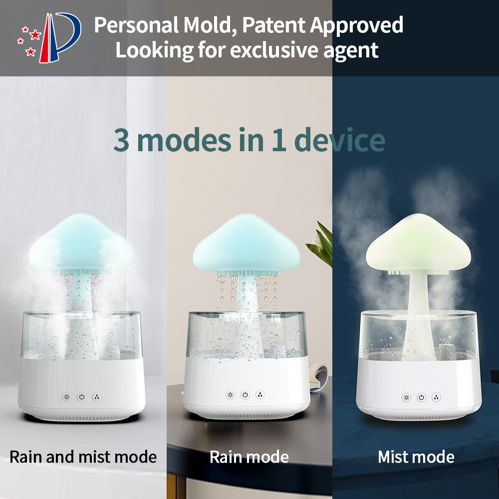 2-in-1 Desk Humidifier Rain Cloud Aromatherapy Essential Oil House dealsniper-net