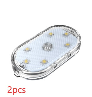 Car Lighting Reading Light Touch Sensing Usb Rechargeable Light Vehicle DealSniper.net OPP Bag USB 7color 2PCS