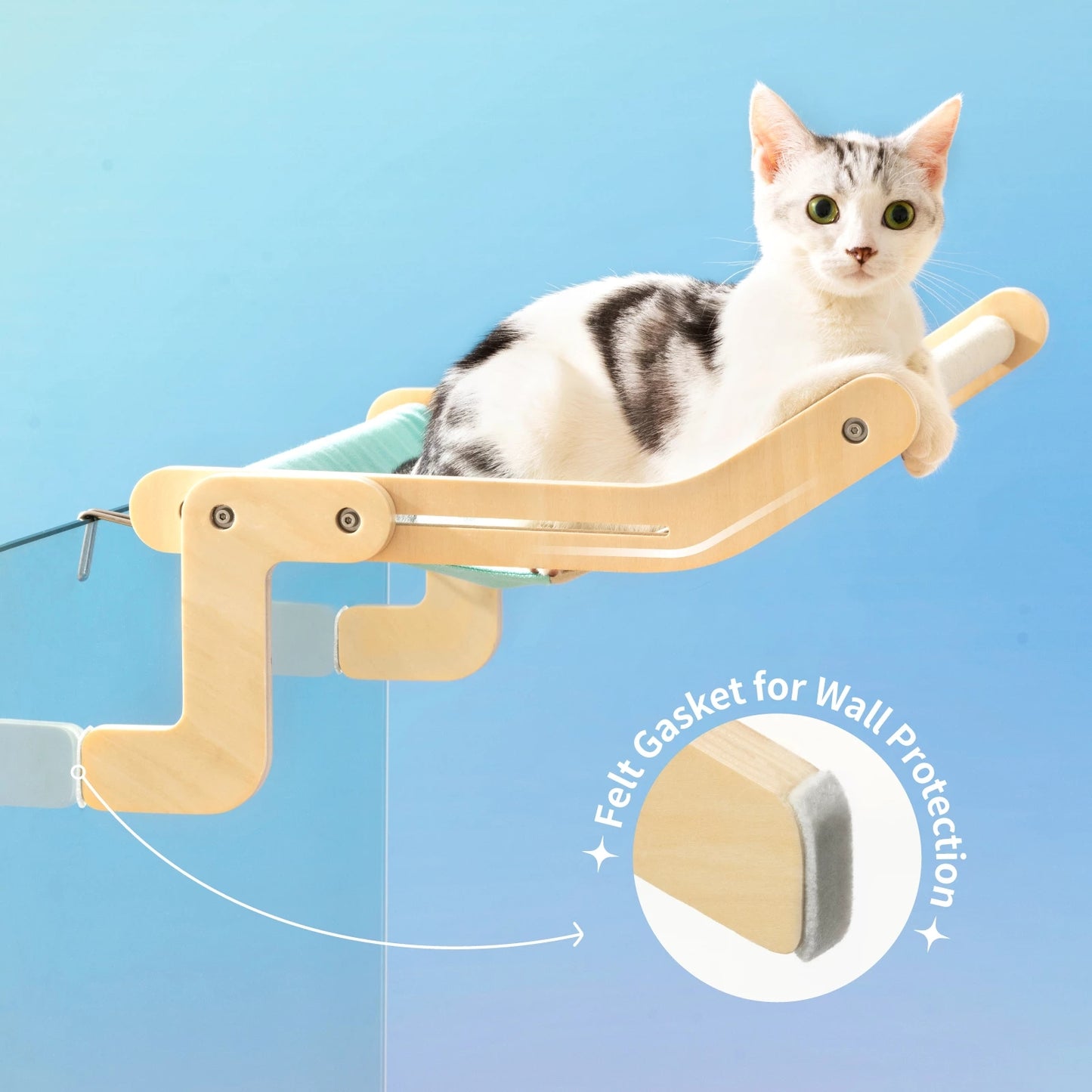 Mewoofun Pet Cat Window Perch 4 Color Wooden Assembly Hanging Bed Deals DealSniper.net