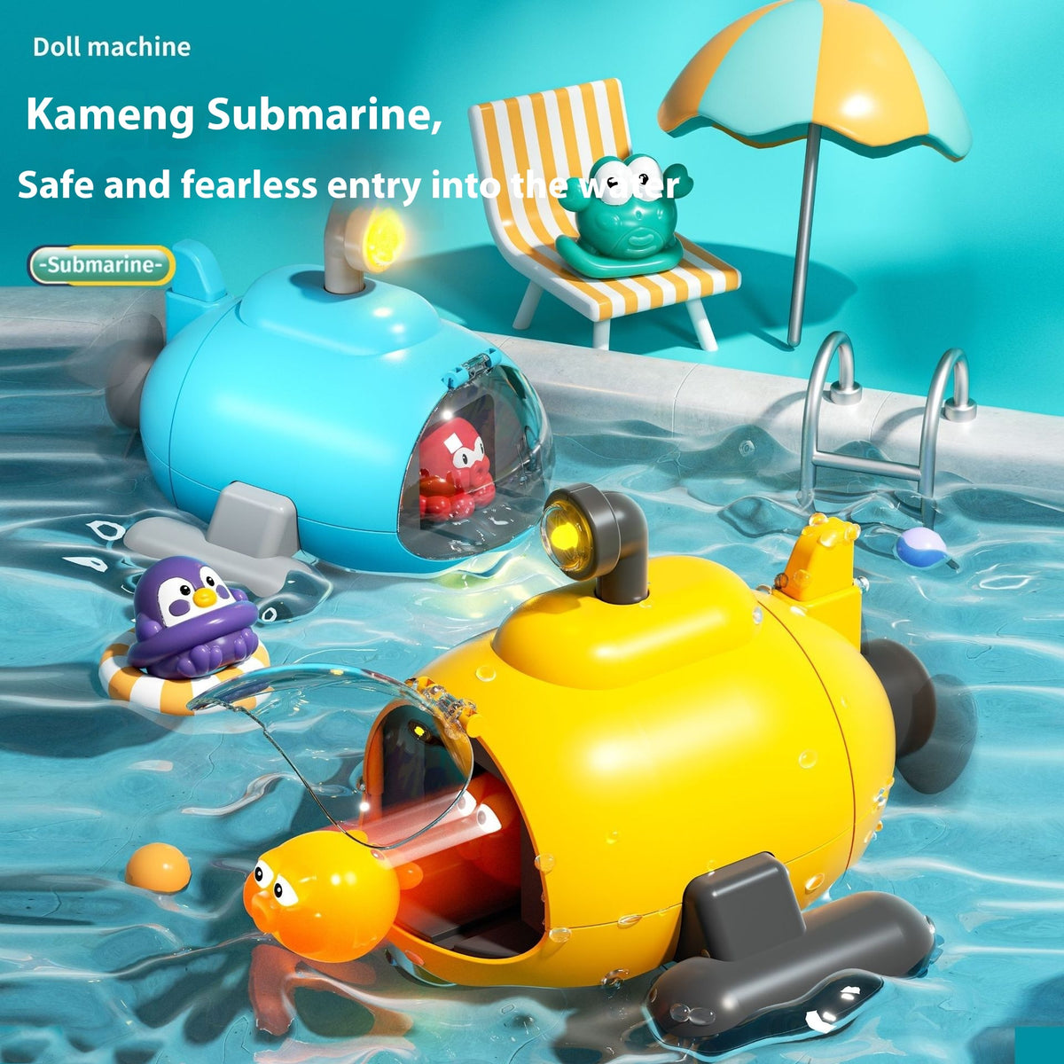 Water Toys Luminous Catapult Submarine Bath Toys Kids DealSniper.net