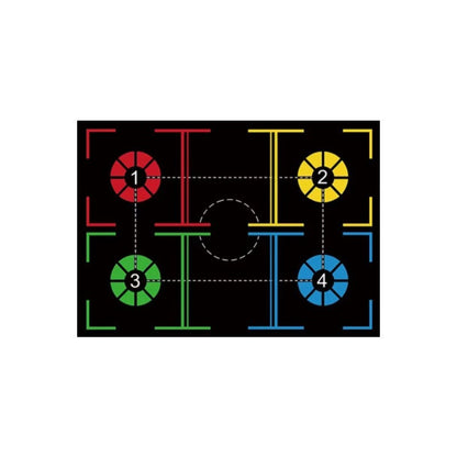 Basketball Training Mat Indoor Step Positioning Step Point Control Ball Sports dealsniper-net 4Style 30X40CM