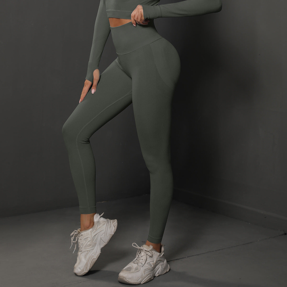 High Waist Seamless Yoga Pants Women's Solid Color Women Gym From House
