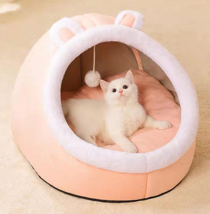 Cat litter four seasons universal cat house villa home Pets DealSniper.net Pink Ordinary L