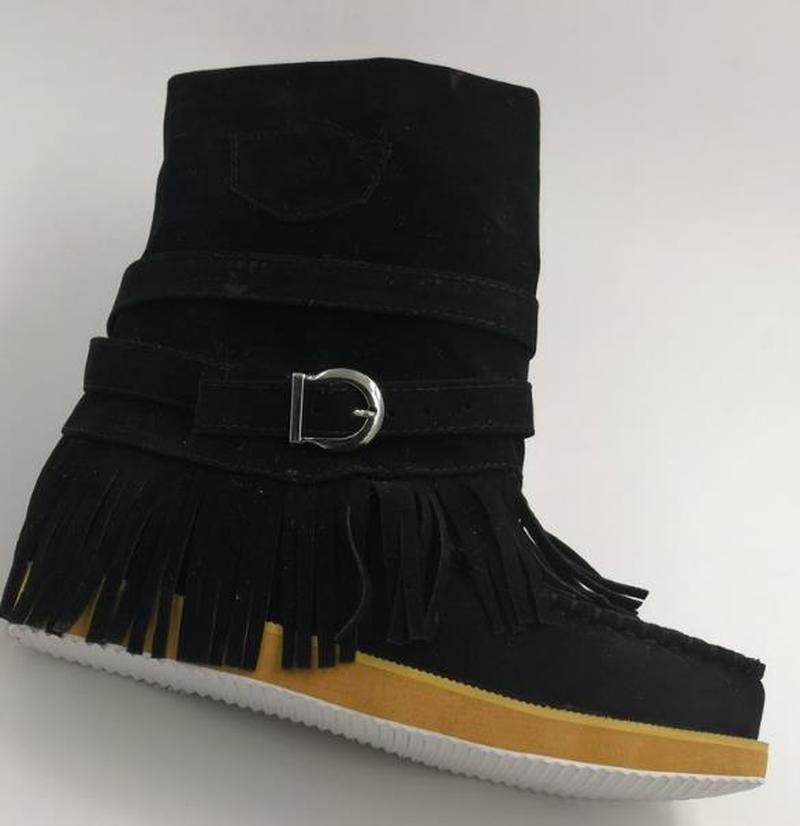 Fringe Middle Boots Women Sexy Tassel Boots Fashion Buckle Women DealSniper.net