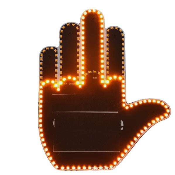 Funny New LED Illuminated Gesture Light Car Finger Light