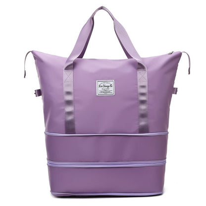 Double Wet And Dry Separation Travel Bag Waterproof Women dealsniper-net Purple