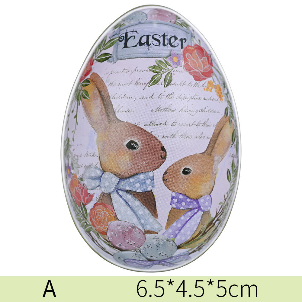 New Easter Decorative Tinplate Egg Creative Tin Box Kids Gym From House A Small