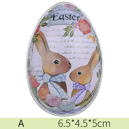 New Easter Decorative Tinplate Egg Creative Tin Box Kids Gym From House A Small
