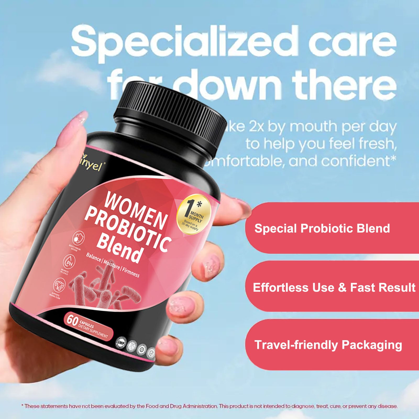 Women's Probiotics For Women PH Balance With Prebiotics Beauty Gym From House