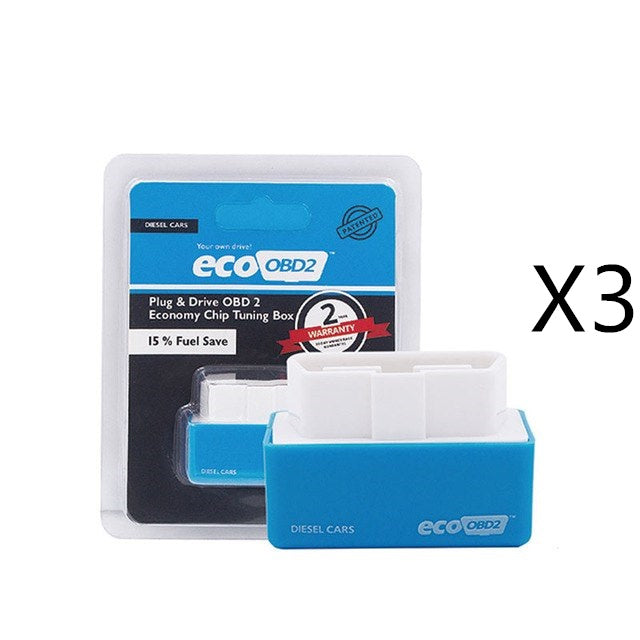 Plug And Play ECOOBD2 Gasoline Car Fuel Economy ECO OBD2 Driver Vehicle dealsniper-net Blue3PC