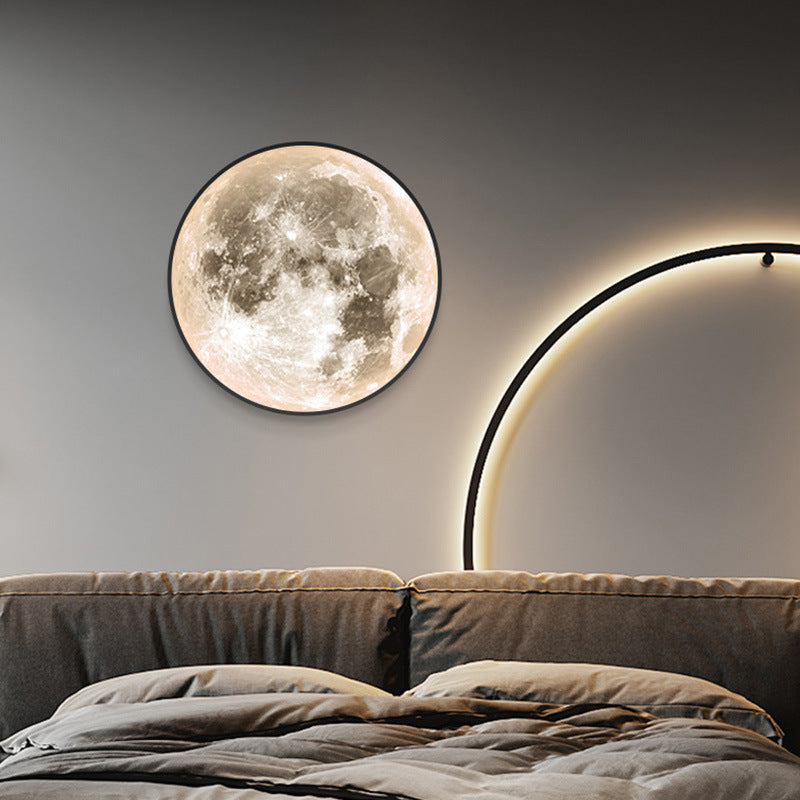 Moon LED Wall Light For Bedroom Kid's Room Foyer Home Decor dealsniper-net