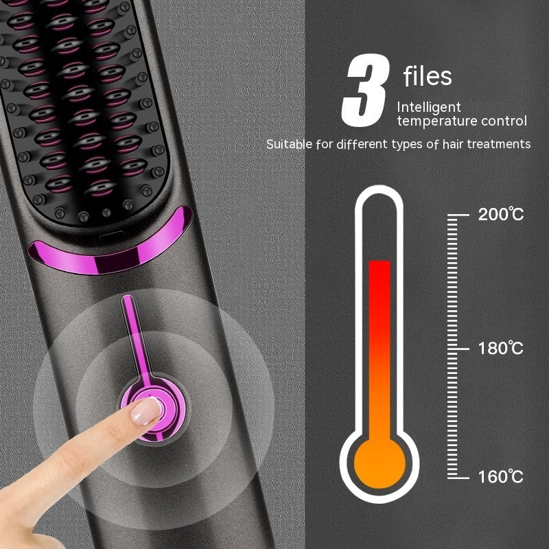 Wireless Straight Comb USB Charging Hairdressing Comb Rolls Beauty Gym From House