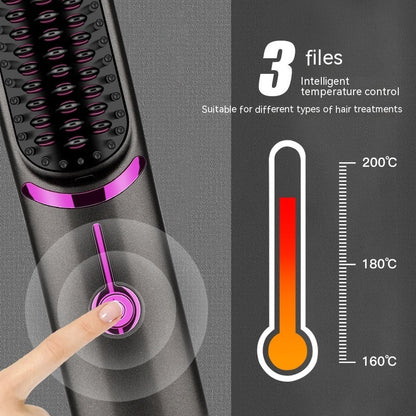 Wireless Straight Comb USB Charging Hairdressing Comb Rolls Beauty Gym From House