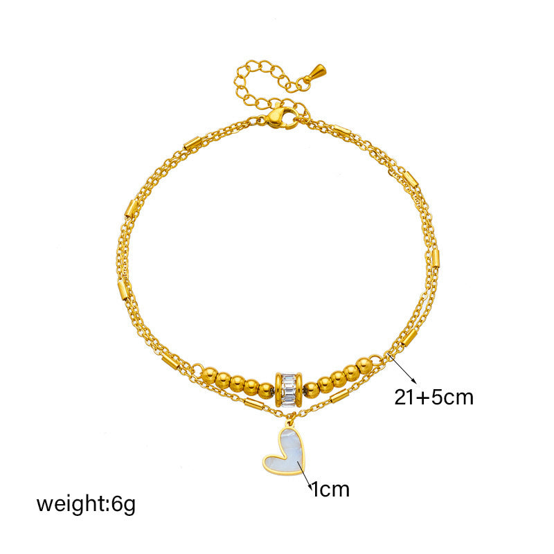 Fashion Jewelry Boho Classic Love Heart Ankle Chain Jewelry dealsniper-net