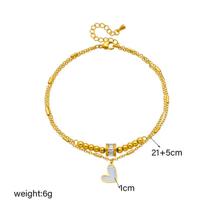 Fashion Jewelry Boho Classic Love Heart Ankle Chain Jewelry dealsniper-net