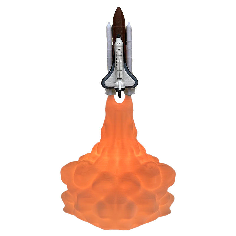 3D Printing Novelty Product Rocket Night Light Home Decor Gym From House