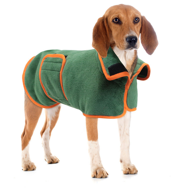 Dog Bathrobe Pet Drying Coat Microfiber Absorbent Towel Pets Gym From House