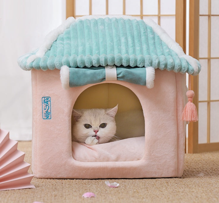 Cat House Removable And Washable Cat Bed Pet Supplies Pets DealSniper.net