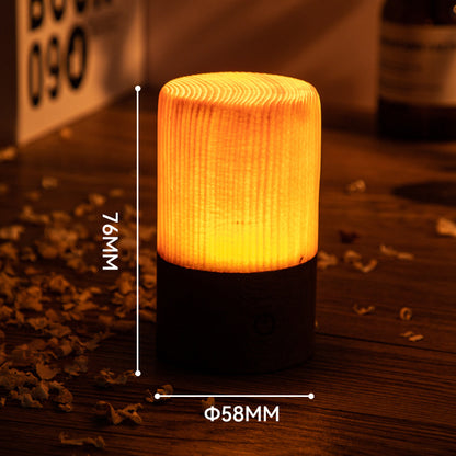 Retro Personality Creative Atmosphere Lamp Picnic Home Decor Gym From House Two small round segments USB
