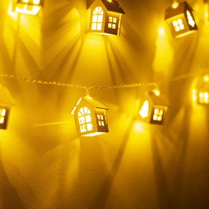 New House Shape LED String Lights Christmas Decoration String Lights