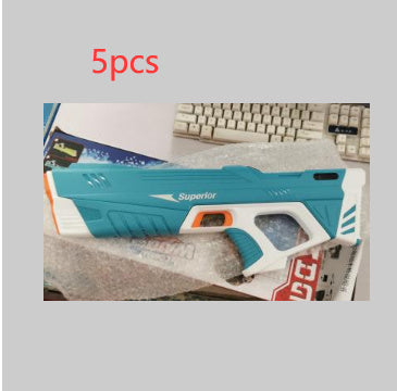 Summer Full Automatic Electric Water Gun Toy Kids dealsniper-net Blue 5pcs USB