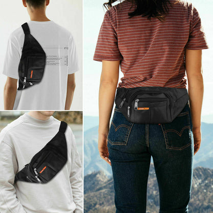 Waist Bag Fanny Pack For Men Women Hip Belt Bum Pouch Sport Travel Purse Unisex Men DealSniper.net