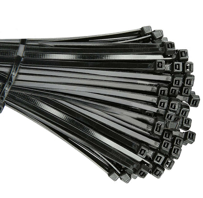 100 Cable Zip Ties 12 Inch Long Cable Ties Super Strong Nylon Cord Wrap Black Vehicle dealsniper-net