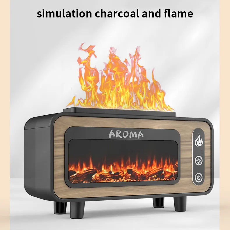 New Design Ultrasonic Flame Humidifier Simulated Fireplace House DealSniper.net