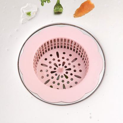 Creative Kitchen Flower-shaped Sink Funnel Strainer Kitchen dealsniper-net Pink