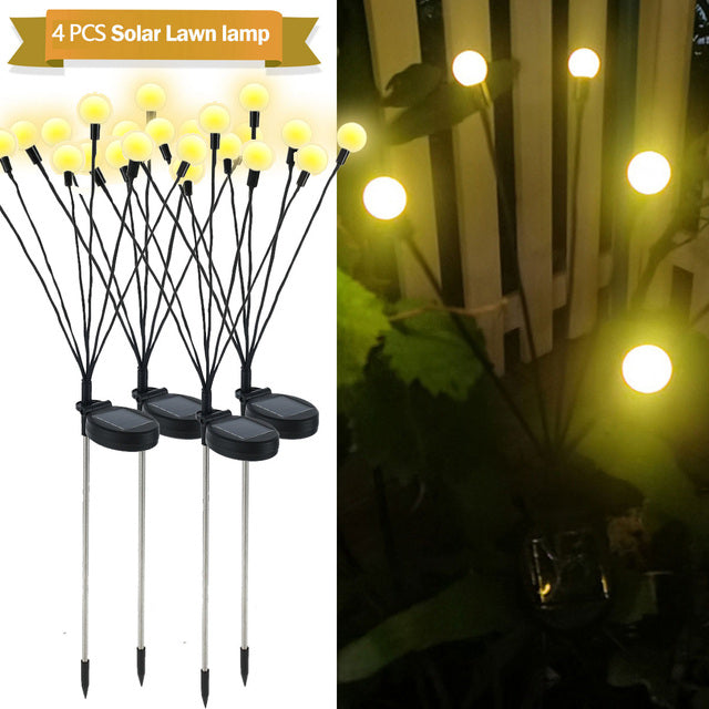 Simulation Firefly Solar Light Outdoor Garden Decoration Lawn Garden dealsniper-net 6solar Warm light 4PCS