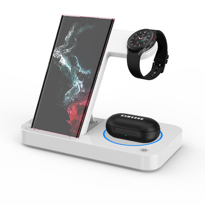 Four In One Foldable Wireless Charger Electronics Gym From House White Samsung Four in One USB